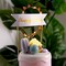 7" tall White and Brown Happy Birthday LED Cake Topper Party Home Decorations